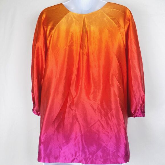 Hot In Hollywood Tunic Small Shiny Boho Festival Ombre Rainbow (BUNDLE PRICE $5) - Picture 2 of 4